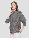 St. Yves Printed Placket Blouse Wanita