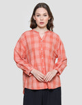 St. Yves Checked Dobby Blouse Wanita