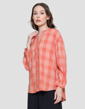 St. Yves Checked Dobby Blouse Wanita