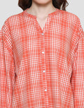 St. Yves Checked Dobby Blouse Wanita