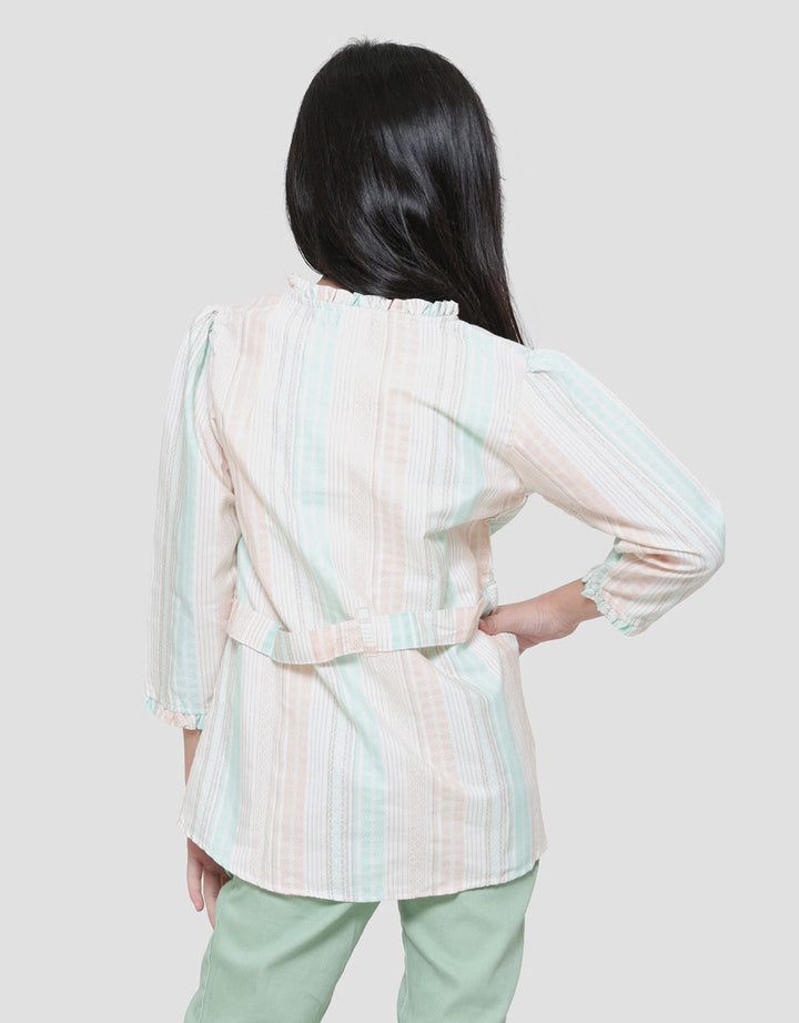 Little M Yarndyed Kemeja Tunik Anak Perempuan
