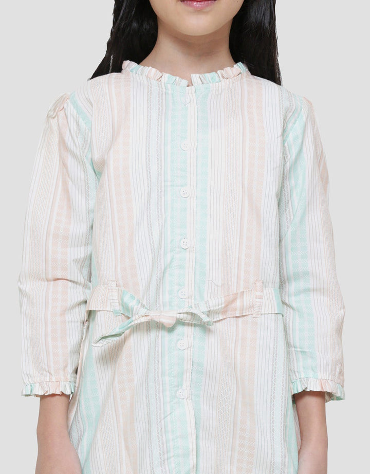 Little M Yarndyed Kemeja Tunik Anak Perempuan