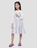 Little M Woven Yarndyed Midi Dress Overall Anak Perempuan