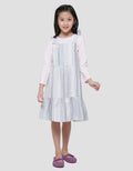 Little M Woven Yarndyed Midi Dress Overall Anak Perempuan
