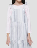 Little M Woven Yarndyed Midi Dress Overall Anak Perempuan