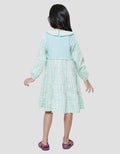 Little M Woven Check Midi Dress Anak Perempuan