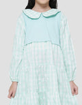 Little M Woven Check Midi Dress Anak Perempuan