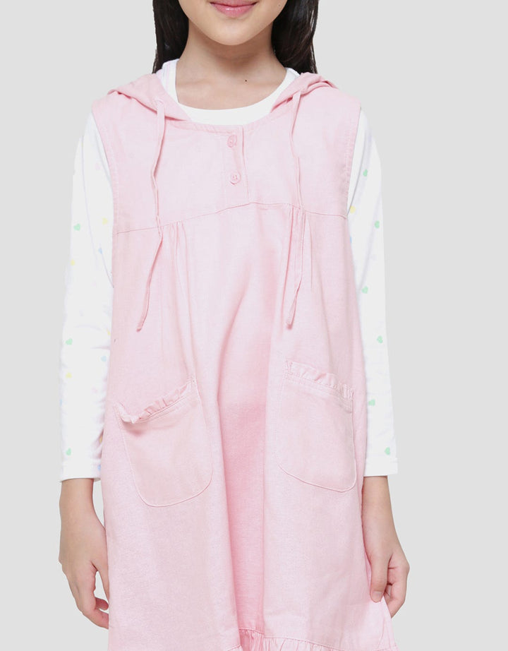 Little M Inner Hoodie Dress Anak Perempuan