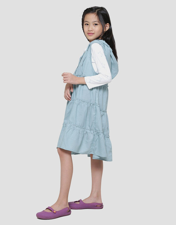 Little M With Inner Midi Dress Hoodie Anak Perempuan