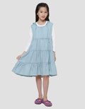 Little M With Inner Midi Dress Hoodie Anak Perempuan
