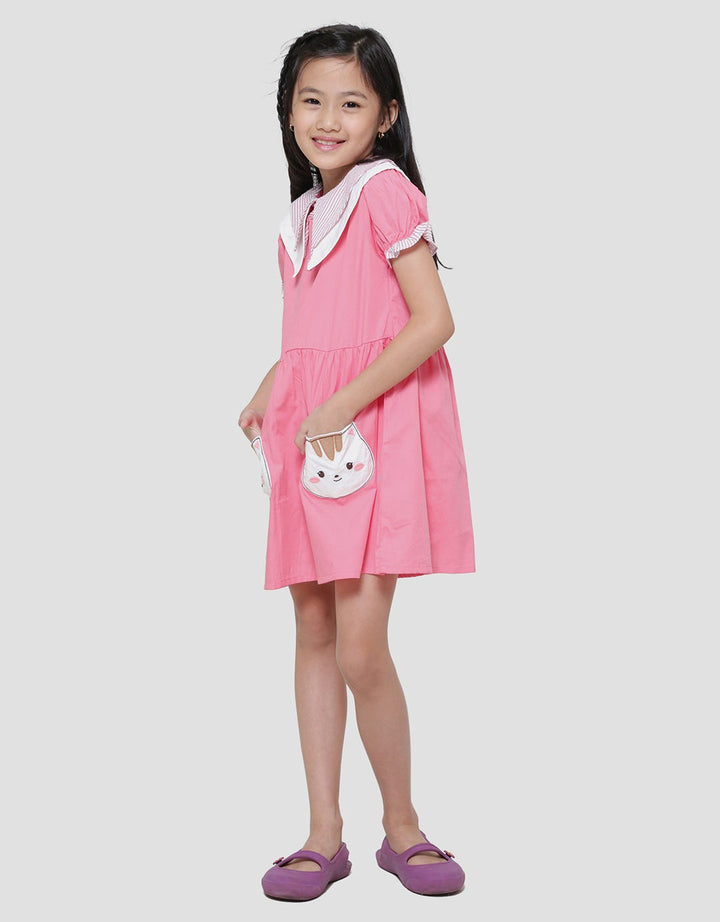 Little M Triangle Collar Dress for Girls