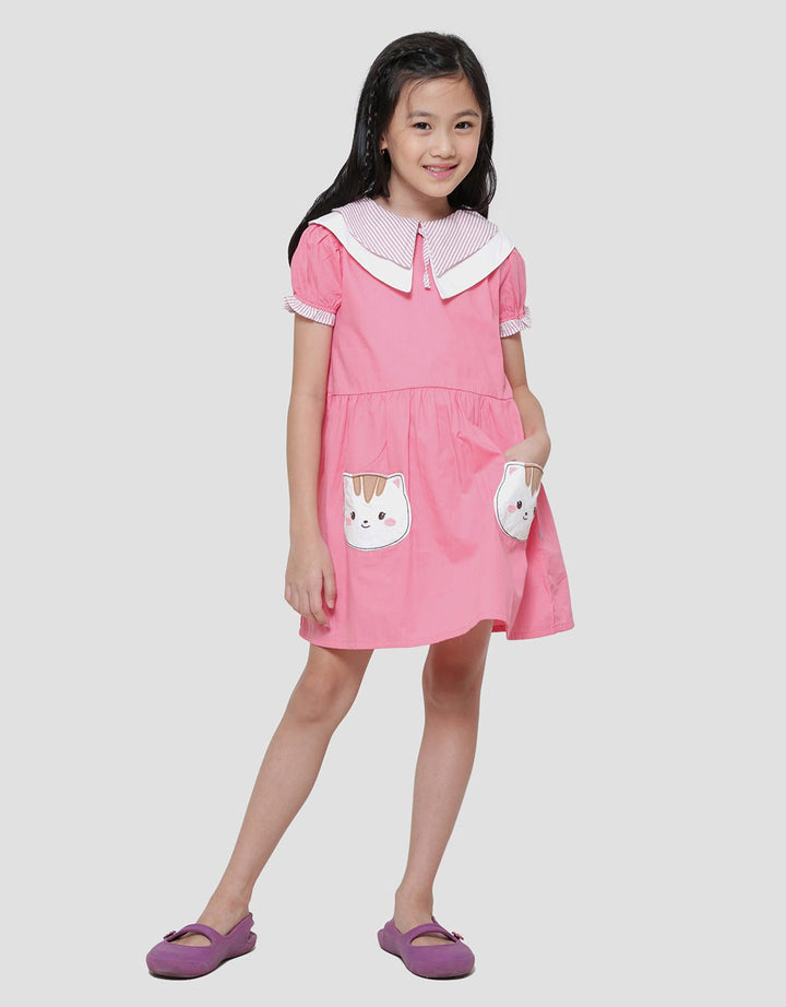 Little M Triangle Collar Dress for Girls