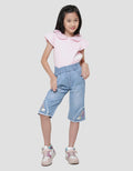 Little M Bermuda Unicorn Bottom App Girls Denim Shorts