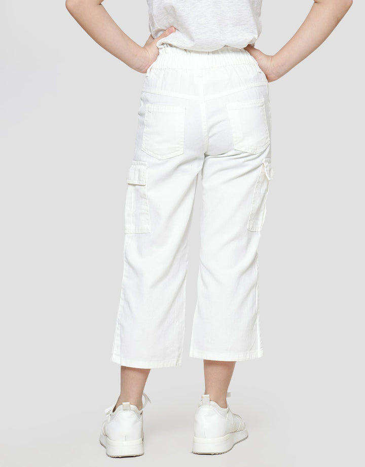 Little M Plain Look Girls Cargo Long Pants