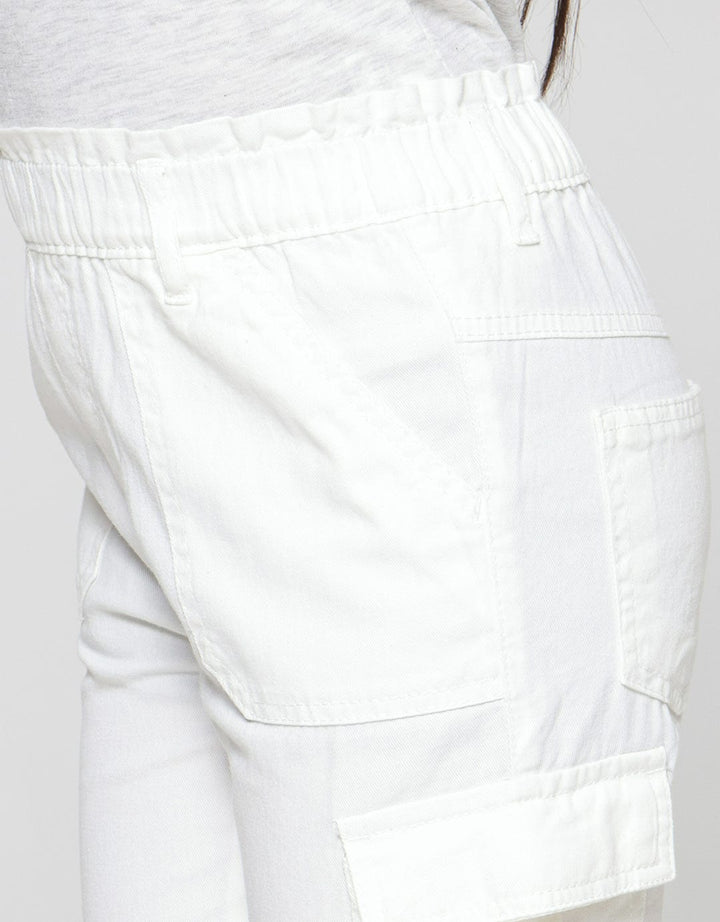 Little M Plain Look Girls Cargo Long Pants