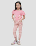 Little M Basic Embro Girls Jegging Pants