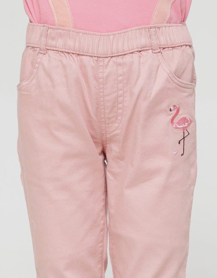 Little M Basic Embro Girls Jegging Pants