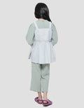 Little M Embroidery 2 Muslim Clothes Set Overall Long Pants for Girls