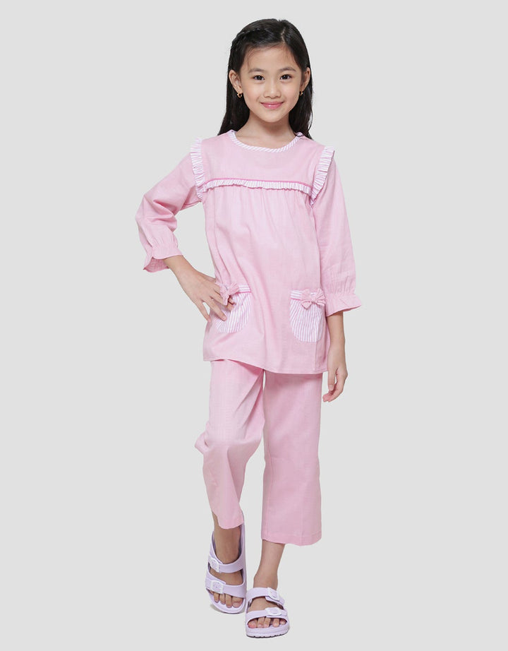 Little M Babydoll Kantong Setelan Bamus Anak Perempuan