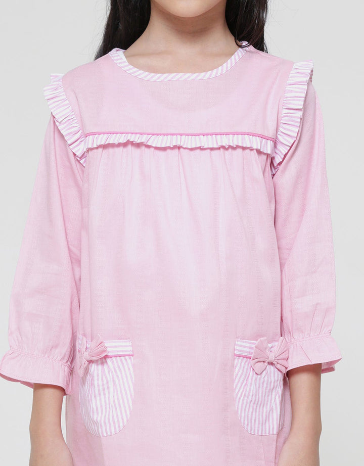 Little M Babydoll Kantong Setelan Bamus Anak Perempuan