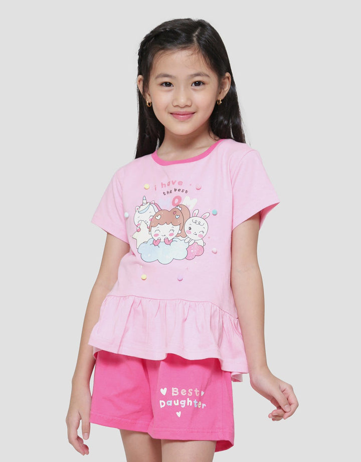 Little M Valentine Pakaian Setelan Anak Perempuan