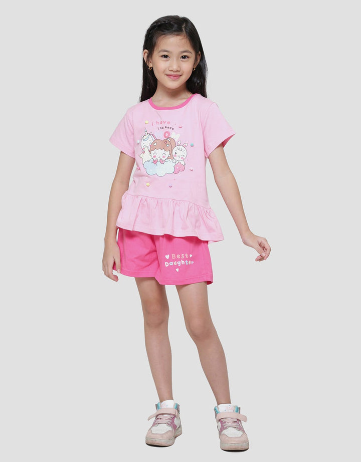 Little M Valentine Pakaian Setelan Anak Perempuan