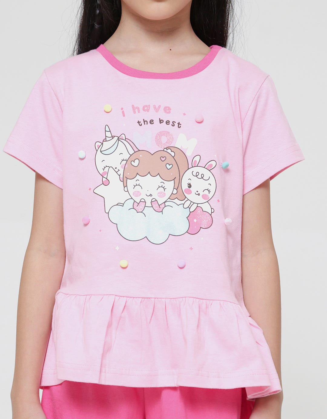 Little M Valentine Pakaian Setelan Anak Perempuan