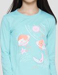 Kidz Too Setelan Piyama Print Outer Space Anak Perempuan