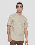 Details Shanghai Collar Texture Twill 1 Pocket Leo Fit Men's Shirt