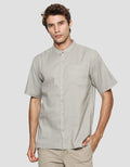 Details Shanghai Collar Texture Twill 1 Pocket Leo Fit Men's Shirt