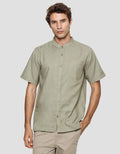 Details Shanghai Collar Texture Twill 1 Pocket Leo Fit Men's Shirt