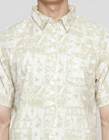 Details Pique Aop Tribal Robby Fit Kemeja Lengan Pendek Pria