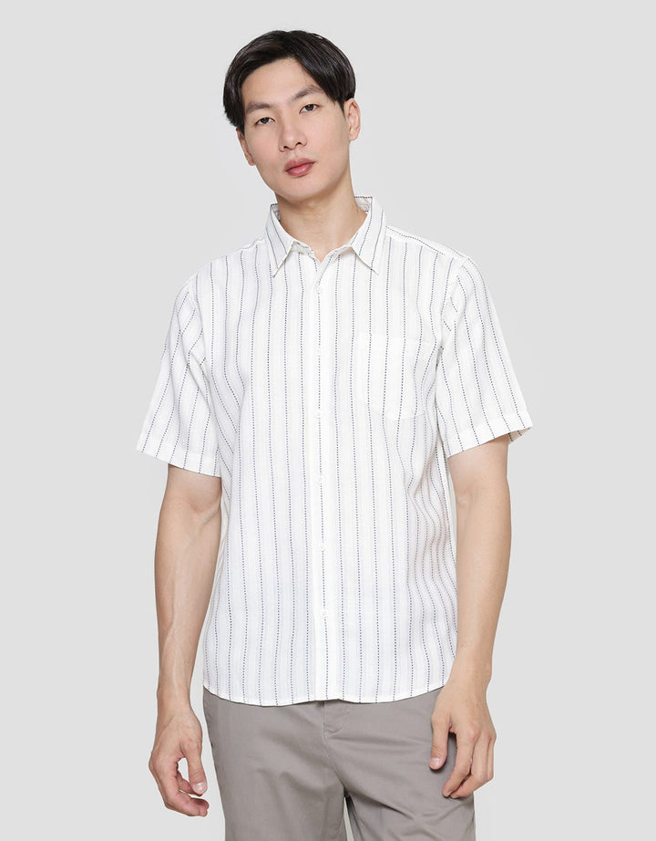 Details Robby Stripes Linen Kemeja Pria