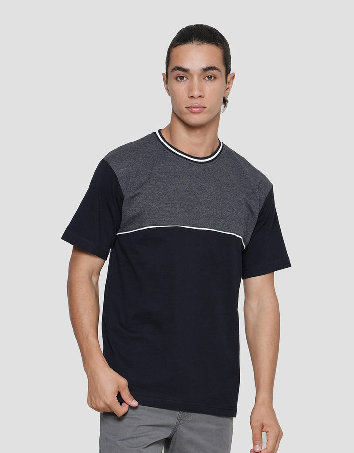 Details Color Blocking Casual Men's T-Shirt