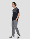 Details Color Blocking Casual Men's T-Shirt