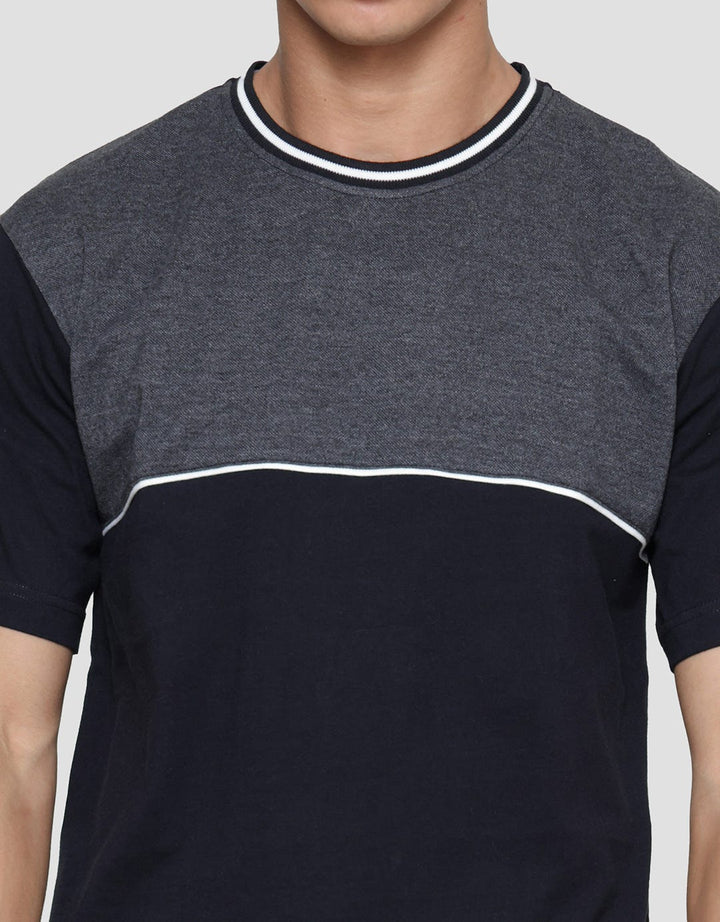 Details Color Blocking Casual Men's T-Shirt