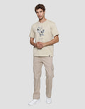 Details Comb Print Flower Dennis Fit Men's Short Sleeve T-Shirt