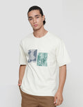 Details Comb Print Flower Square Riko Fit Men's T-shirt