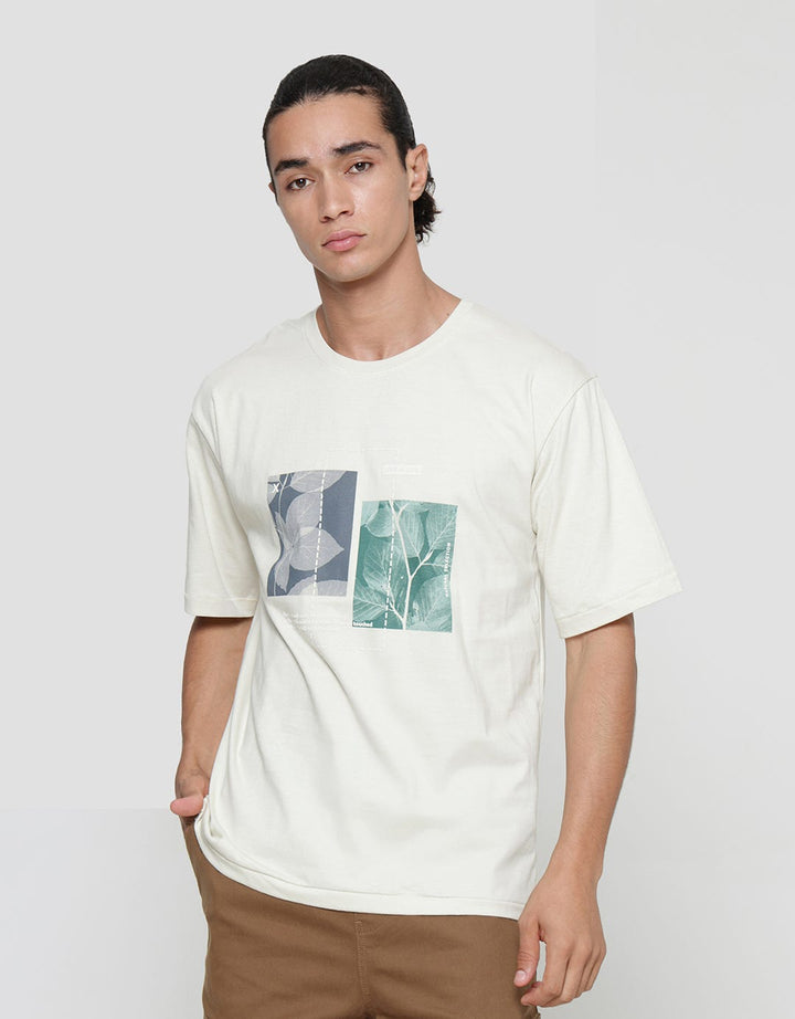 Details Comb Print Flower Square Riko Fit Men's T-shirt