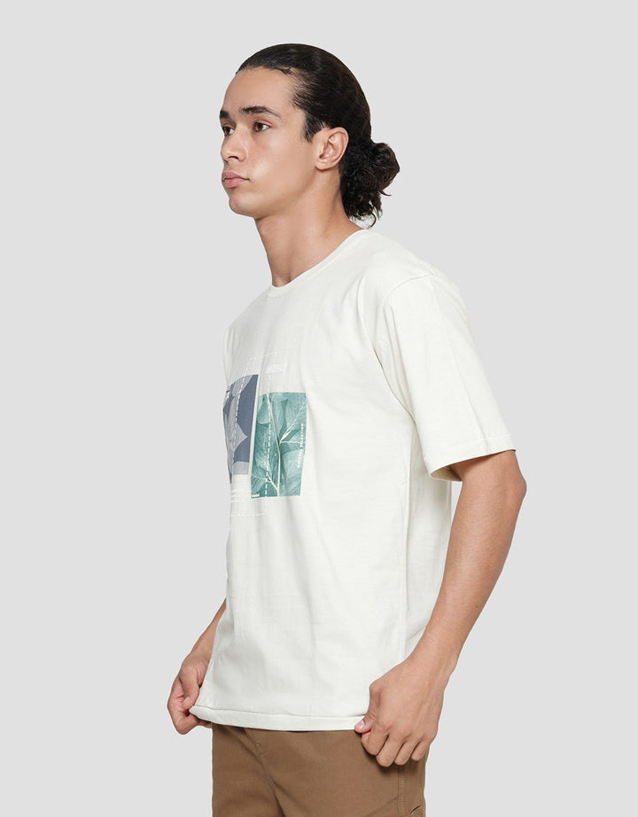 Details Comb Print Flower Square Riko Fit Men's T-shirt