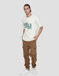 Details Comb Print Flower Square Riko Fit Men's T-shirt