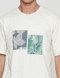 Details Comb Print Flower Square Riko Fit Men's T-shirt