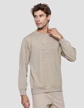Details Emboss Dtls In Square Latte Oswald Fit Men's Sweater