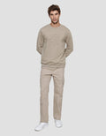 Details Emboss Dtls In Square Latte Oswald Fit Men's Sweater