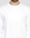 Details Emboss Stripe Font Men's Sweater