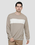 Details Emboss Color Block Men's Sweater
