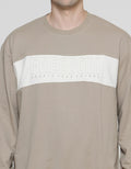 Details Emboss Color Block Men's Sweater
