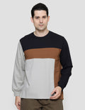 Details Cut And Sewn Color Blocking Oswald Fit Men's Sweater