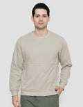 Details Interlock With Front Pockets Feather Gray Oswald Fit Men's Sweater