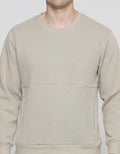 Details Interlock With Front Pockets Feather Gray Oswald Fit Men's Sweater